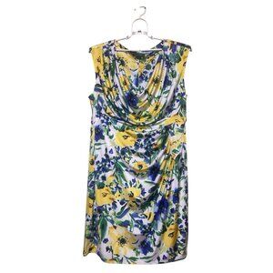 Lauren Ralph Lauren Sheath Dress Women Size 20W Floral Print Sleeveless